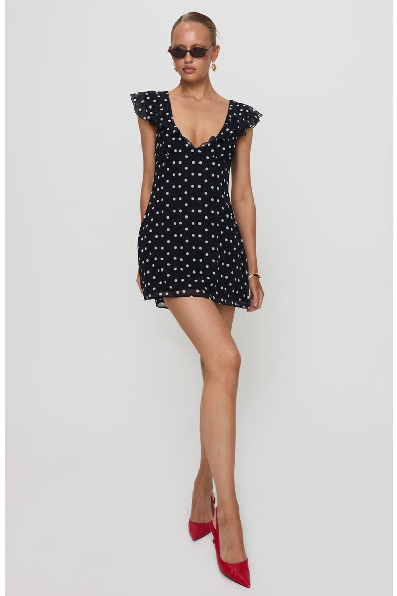 I Guess So Polka Dot Minidress, Alternate, color, BLACK POLKA DOT