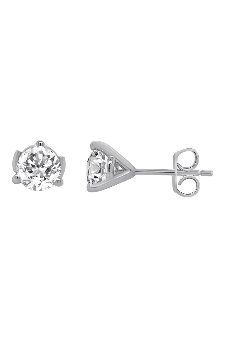 Lab-Created Diamond Stud Earrings, Main, color, WHITE