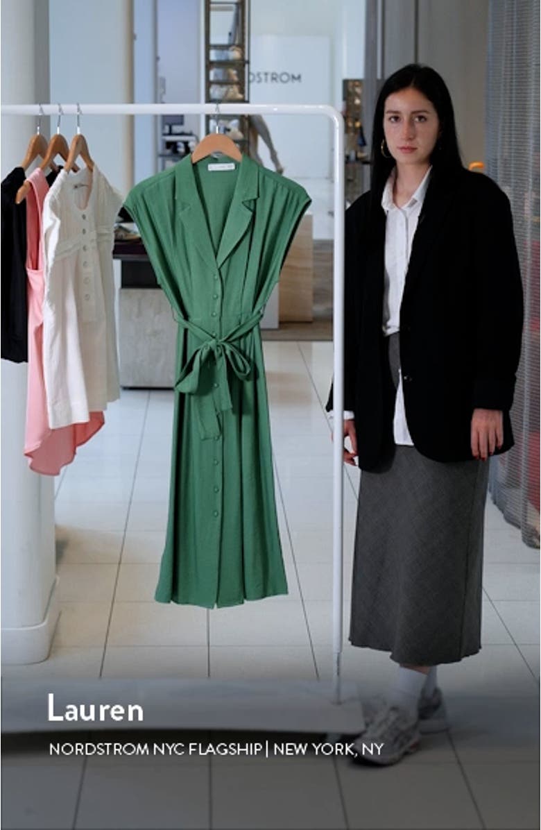 Tie Waist Midi Shirtdress, sales video thumbnail