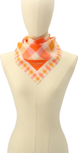 beach plaid cotton & silk scarf