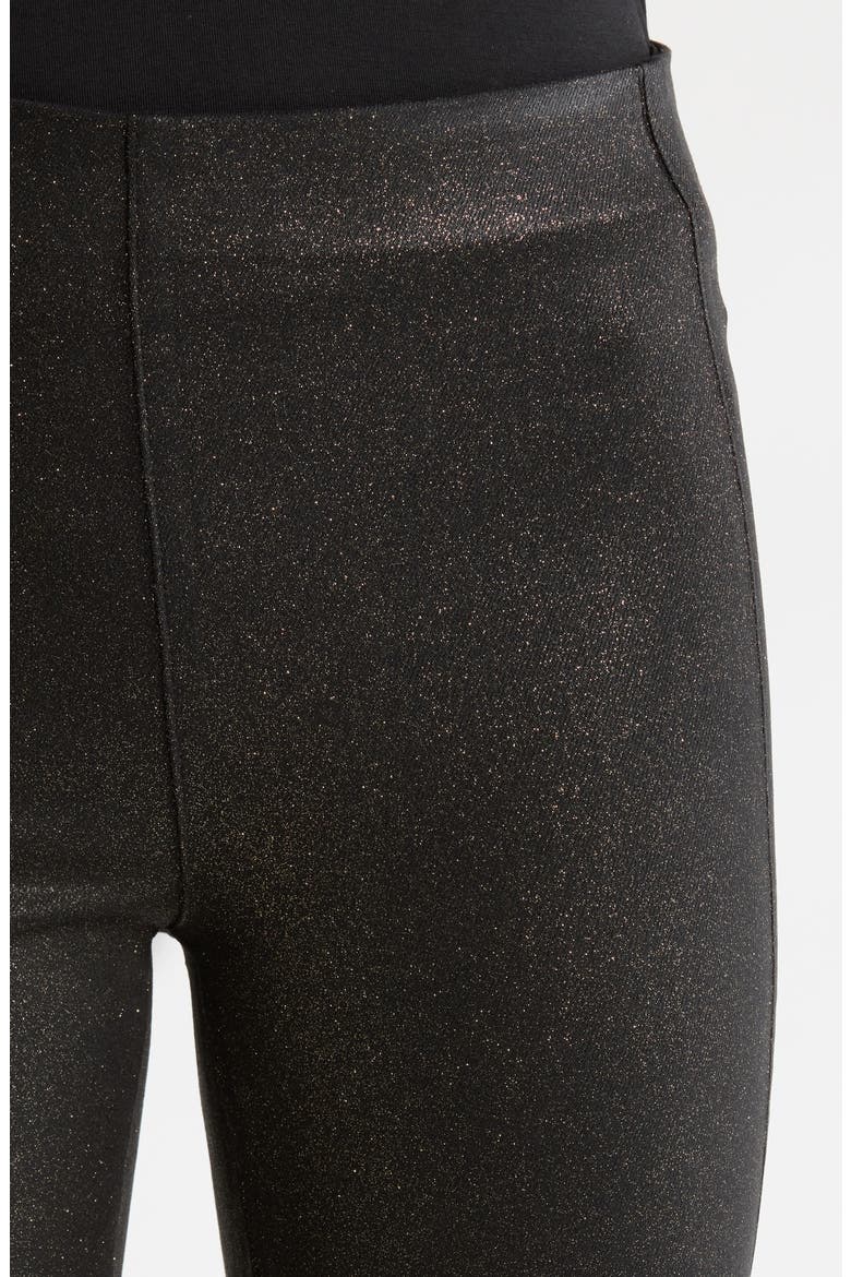 Derry Illusion Pull-On Pants, Alternate, color, BLACK WITH GOLD GLITTER