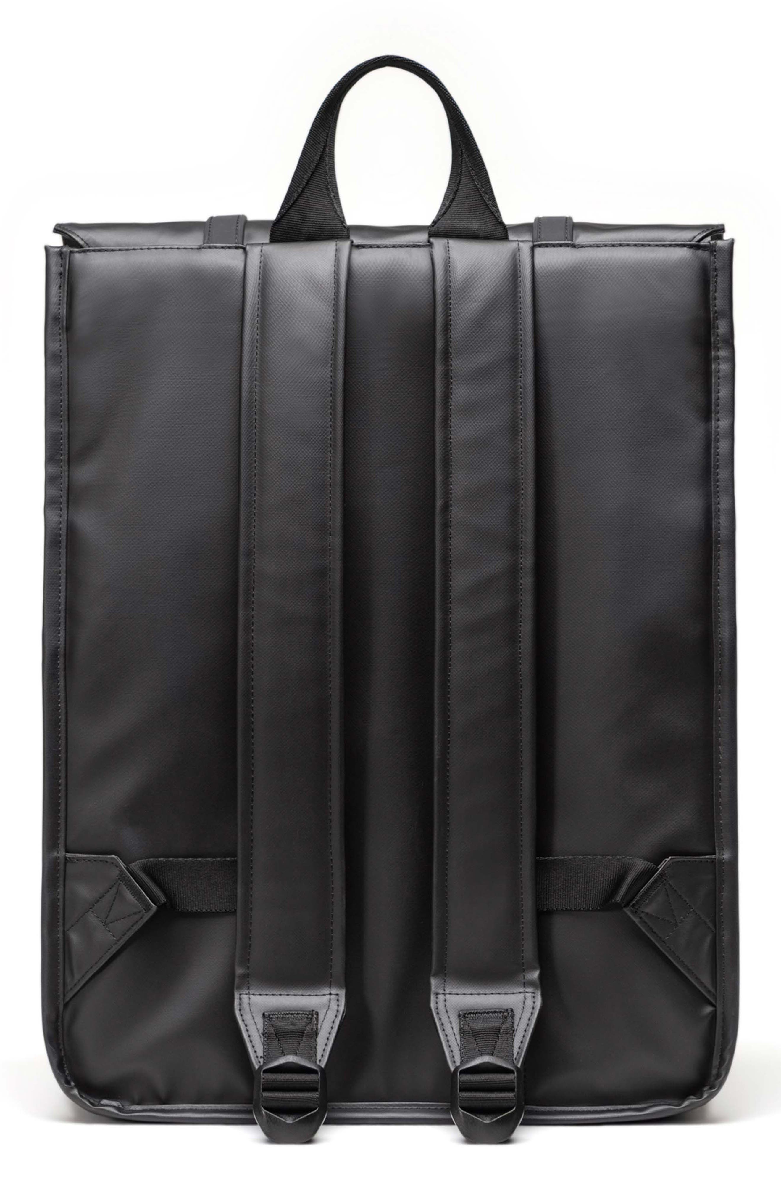 Herschel Supply Co. Survey Faux Leather Backpack, Alternate, color, Black