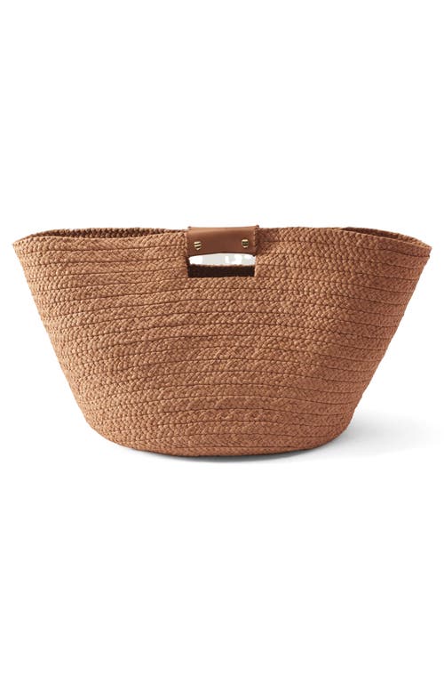 Helen Kaminski Leonor Wide Braid Foldable Tote In Nougat/caramel