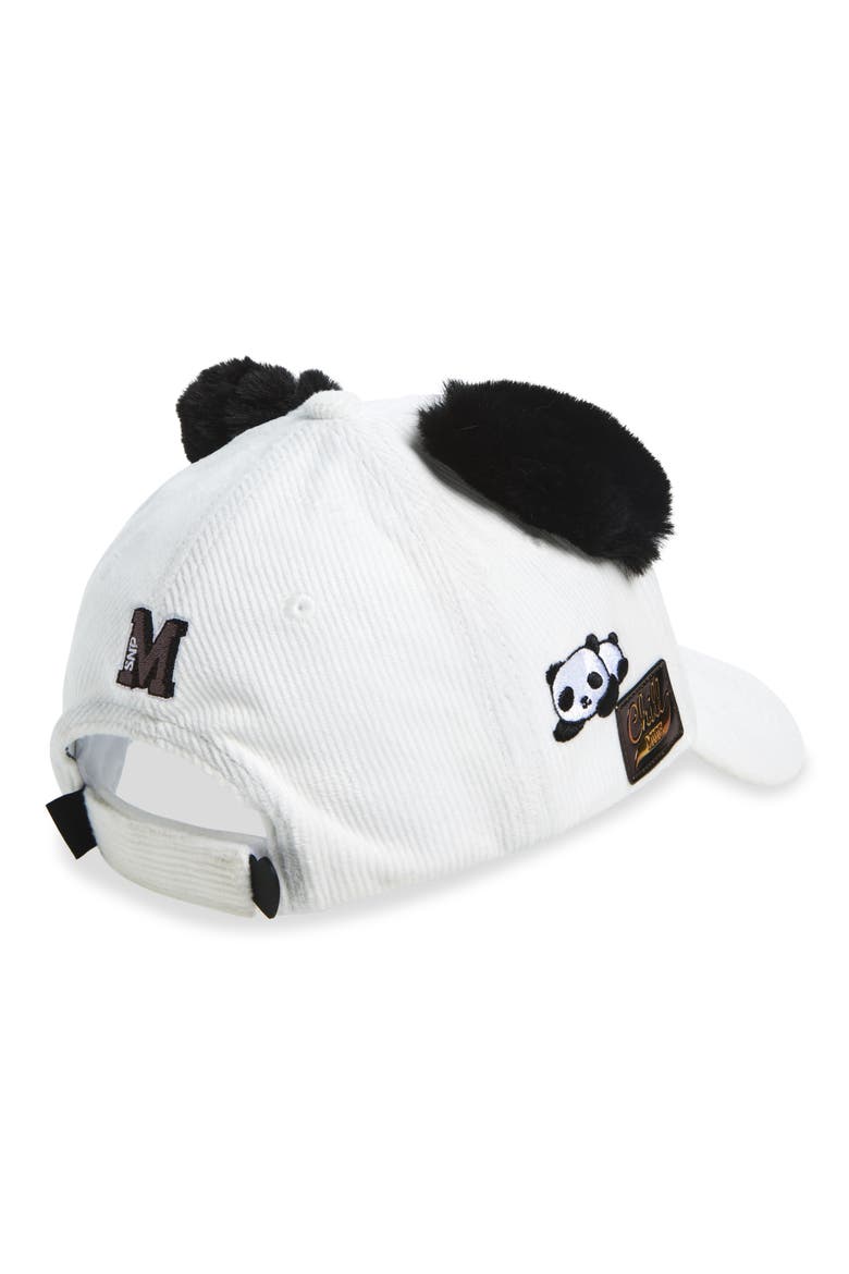 Kids' Corduroy Adjustable Baseball Cap, Alternate, color, COCONUT PANDA
