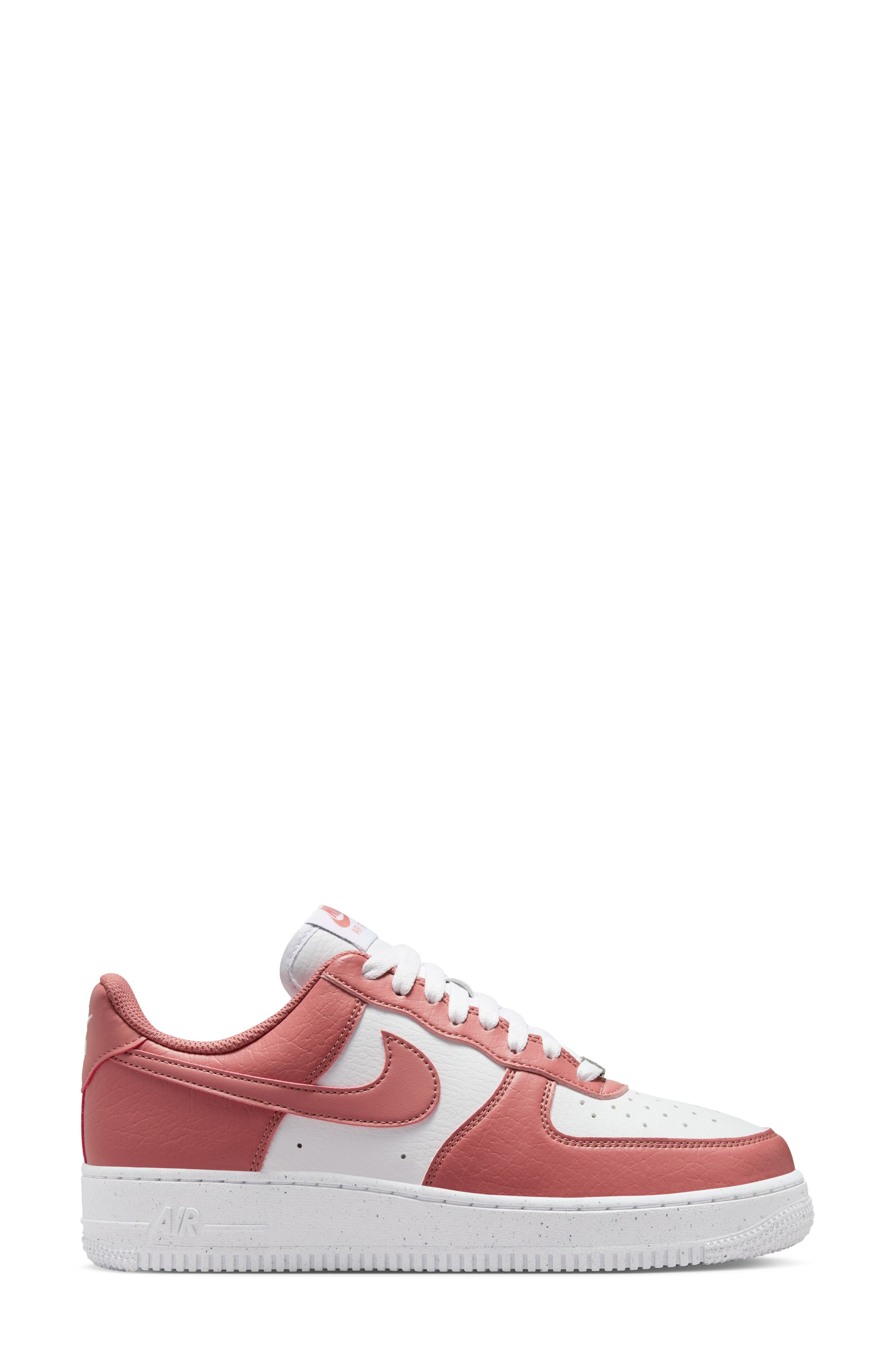 Nike Air Force 1 '07 SE Basketball Sneaker, Alternate, color, White/ Pink/ Metallic Silver