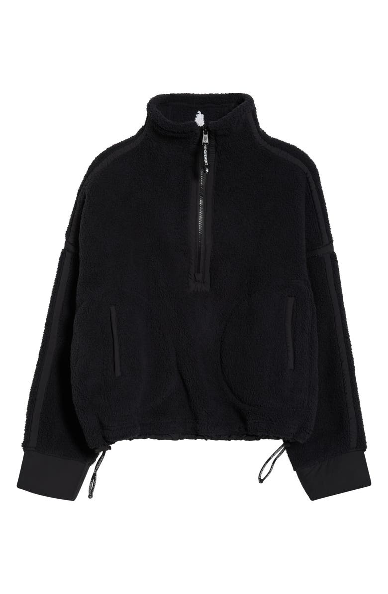 Free People FP Movement Mountain High Fleece Half Zip Pullover, Main, color, Black/ Black Combo