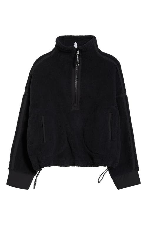 Free People Fp Movement Mountain High Fleece Half Zip Pullover In Black