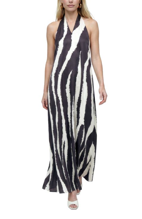 Belle Zebra Print Maxi Dress