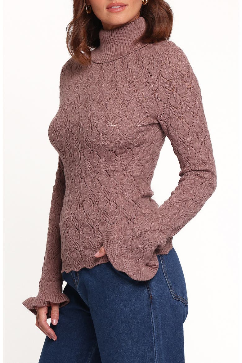 Baker Pointelle Sweater, Alternate, color, MAUVE