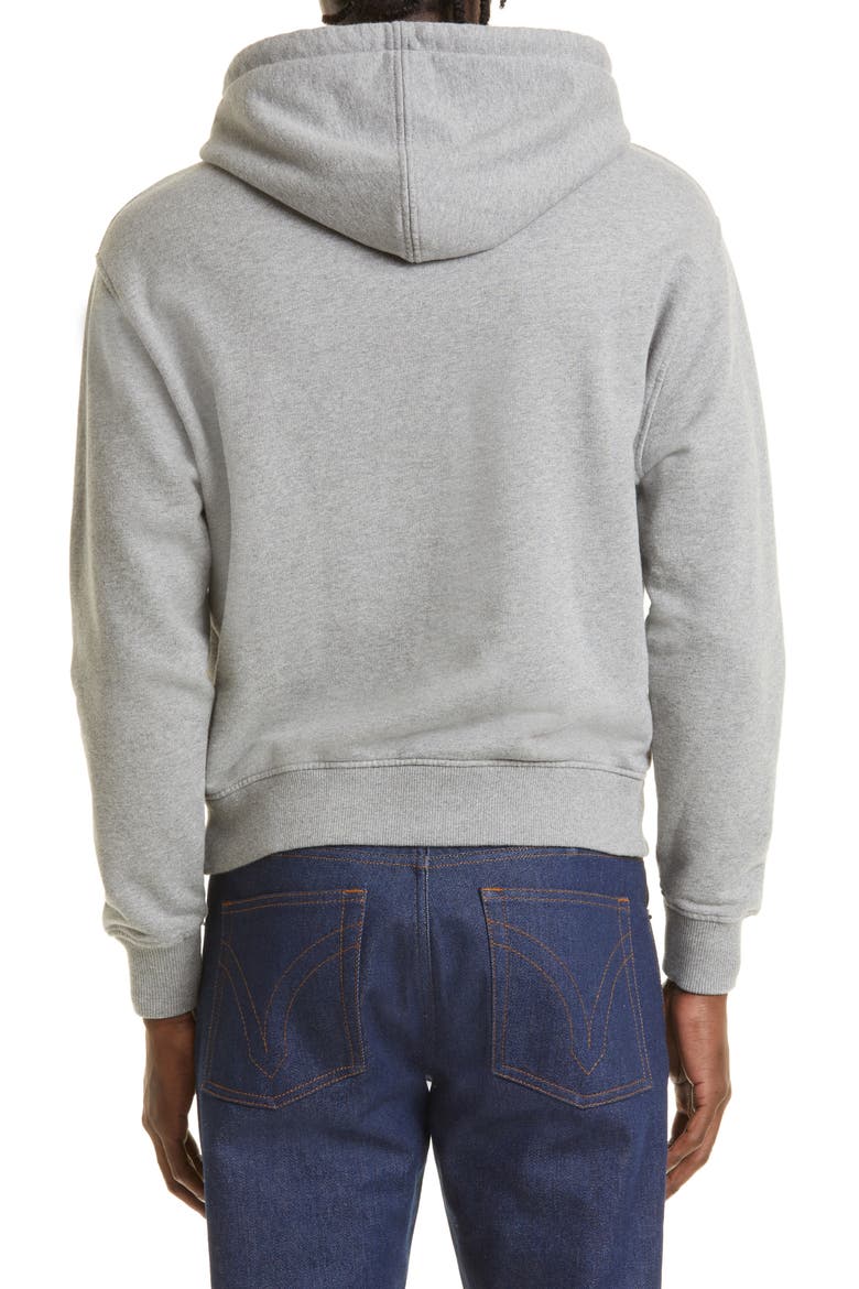 AMI Alexandre Mattiussi Ami De Coeur Oversize Organic Cotton Hoodie, Alternate, color, HEATHER GREY/ 055