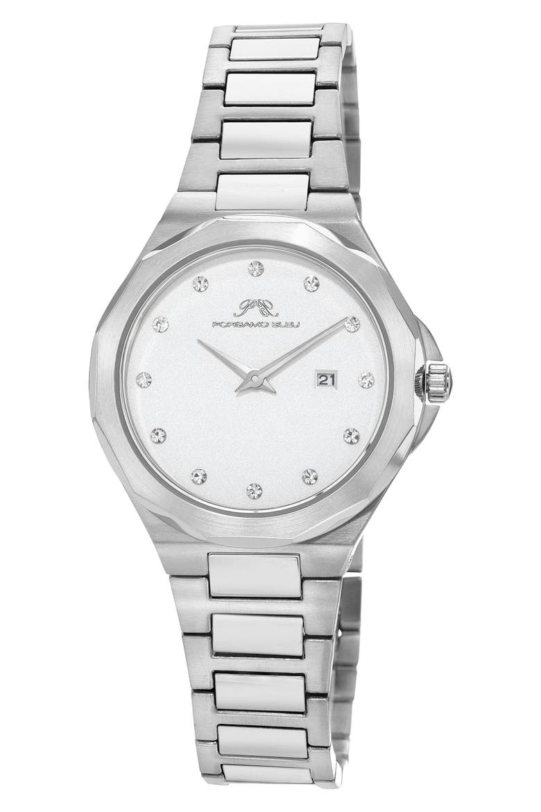 Victoria Bracelet Strap Watch, 33mm, Main, color, SILVER