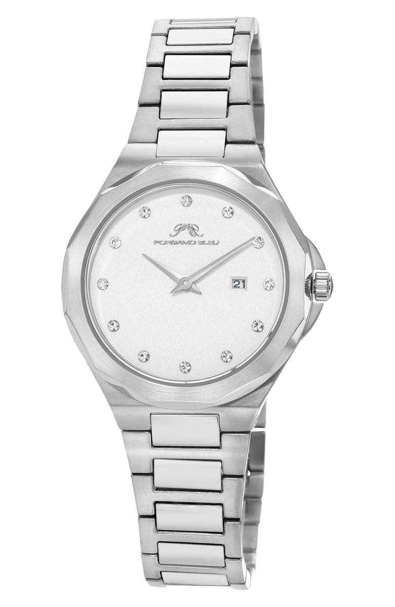 PORSAMO BLEU Victoria Bracelet Strap Watch, 33mm, Main, color, Silver