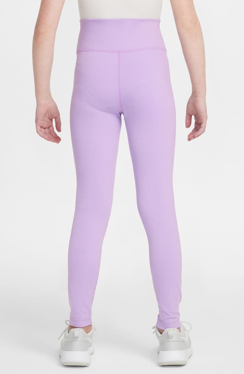 Nike Kids' Nike One Dri-FIT Leggings, Alternate, color, 532 Fuchsia/Hydrangeas/Htr