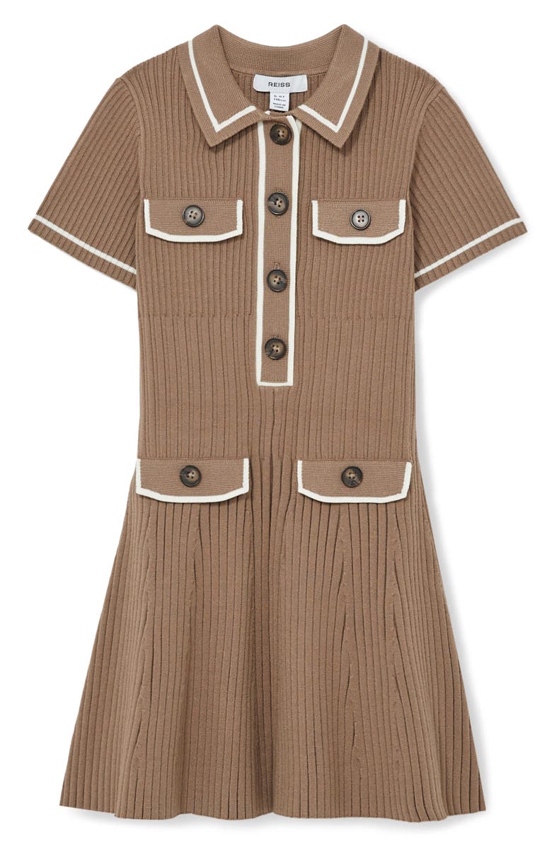 Reiss Kids' Sofia Rib Dress, Main, color,