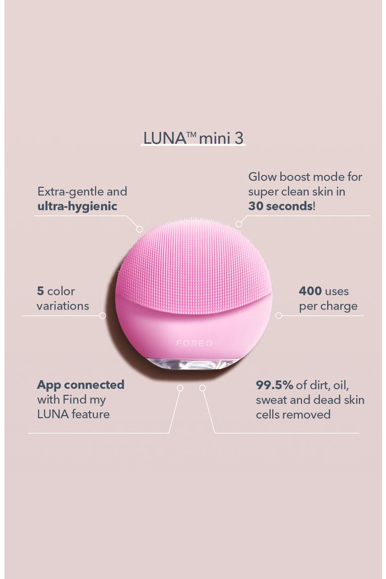 LUNA™ mini 3 Compact Facial Cleansing Device, Alternate, color, MIDNIGHT