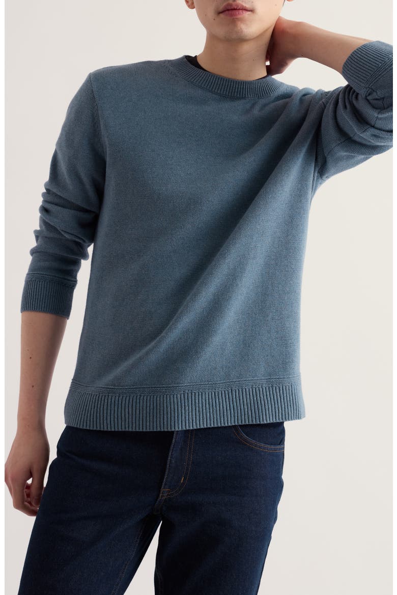 Moorstone Crewneck Sweater, Main, color, BLUE SLATE