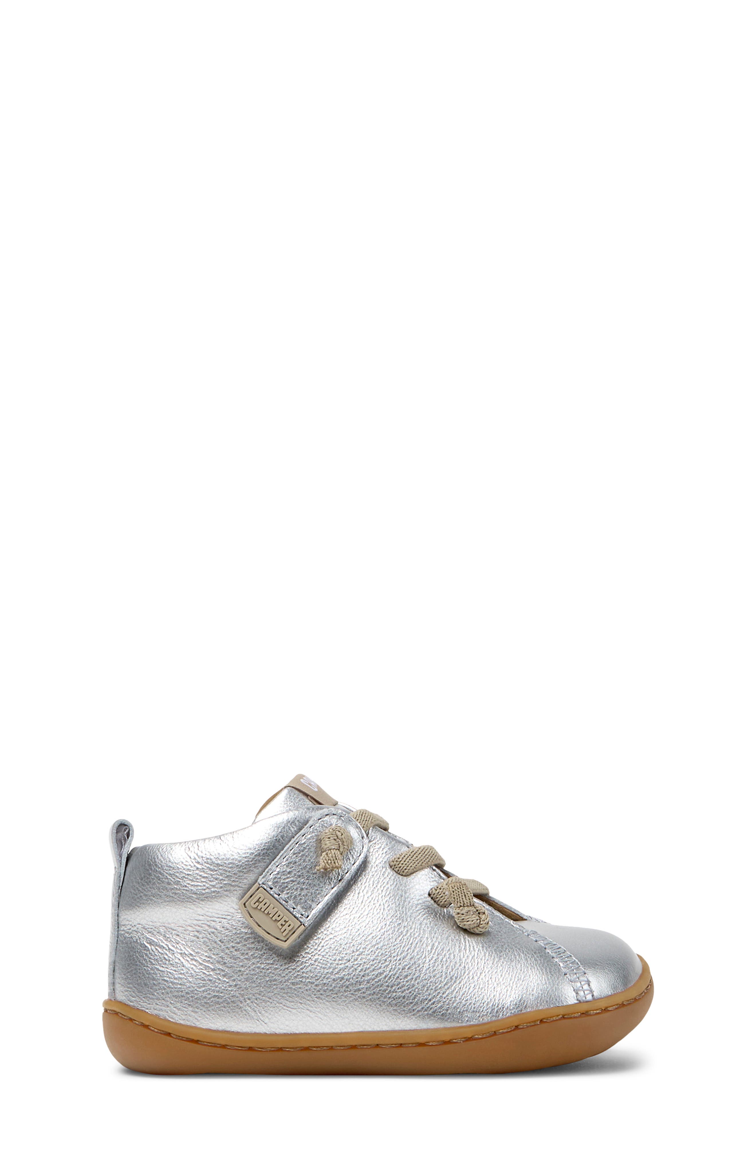 Kids' Peu Cami Leather Bootie, Alternate, color, MEDIUM GRAY