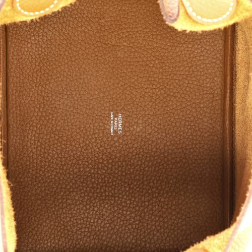 Pre-owned Hermes Hermes Picotin Lock Bag Clemence Mm In Gold