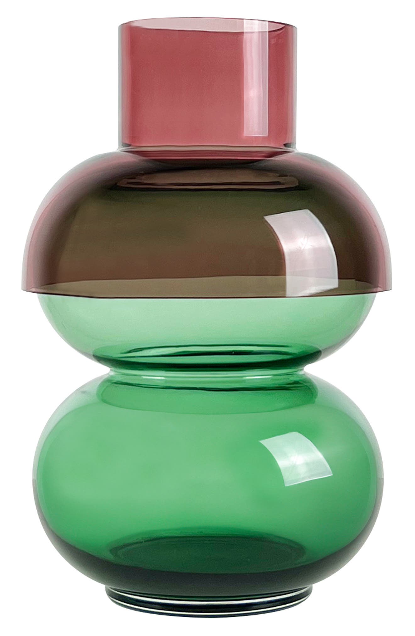 CLOUDNOLA Bubble Reversible Vase - Green/ Pink, Large