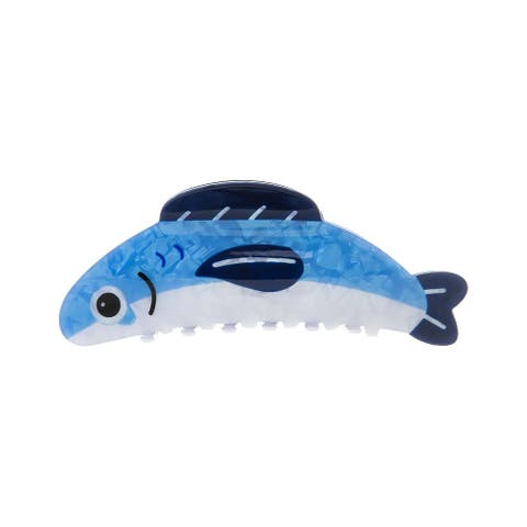XL Blue Fish Claw Clip