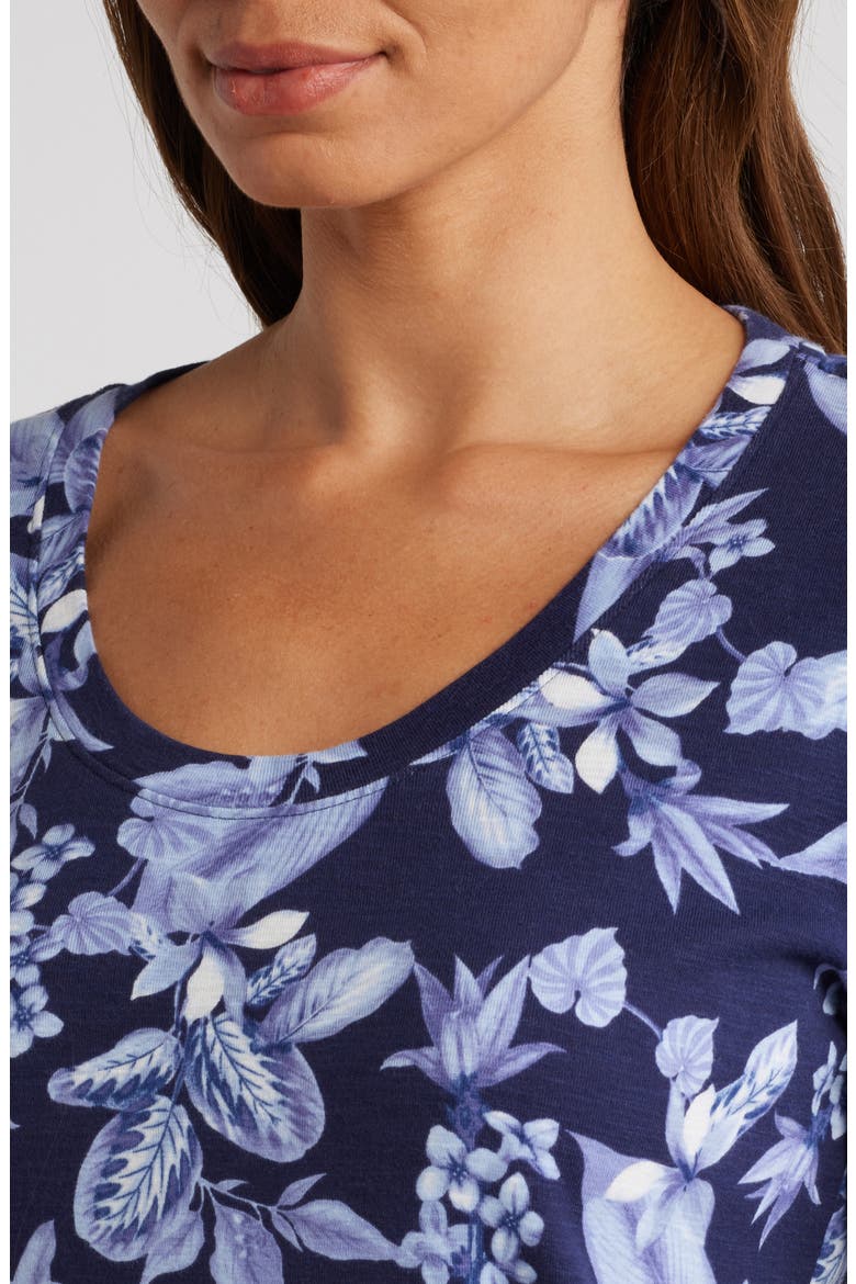 Ashby Isles High Tide Floral Scoop Neck T-Shirt, Alternate, color, COASTLINE