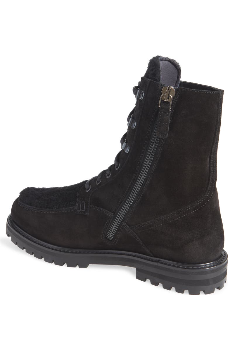 Aquatalia Isaac Genuine Shearling Moc Toe Boot, Alternate, color,