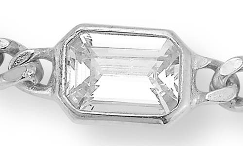 Chloe & Madison Chloe And Madison Cubic Zirconia Curb Bracelet In Metallic