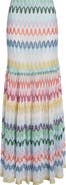 Missoni Tiered Raschel Metallic Zigzag Maxi Skirt