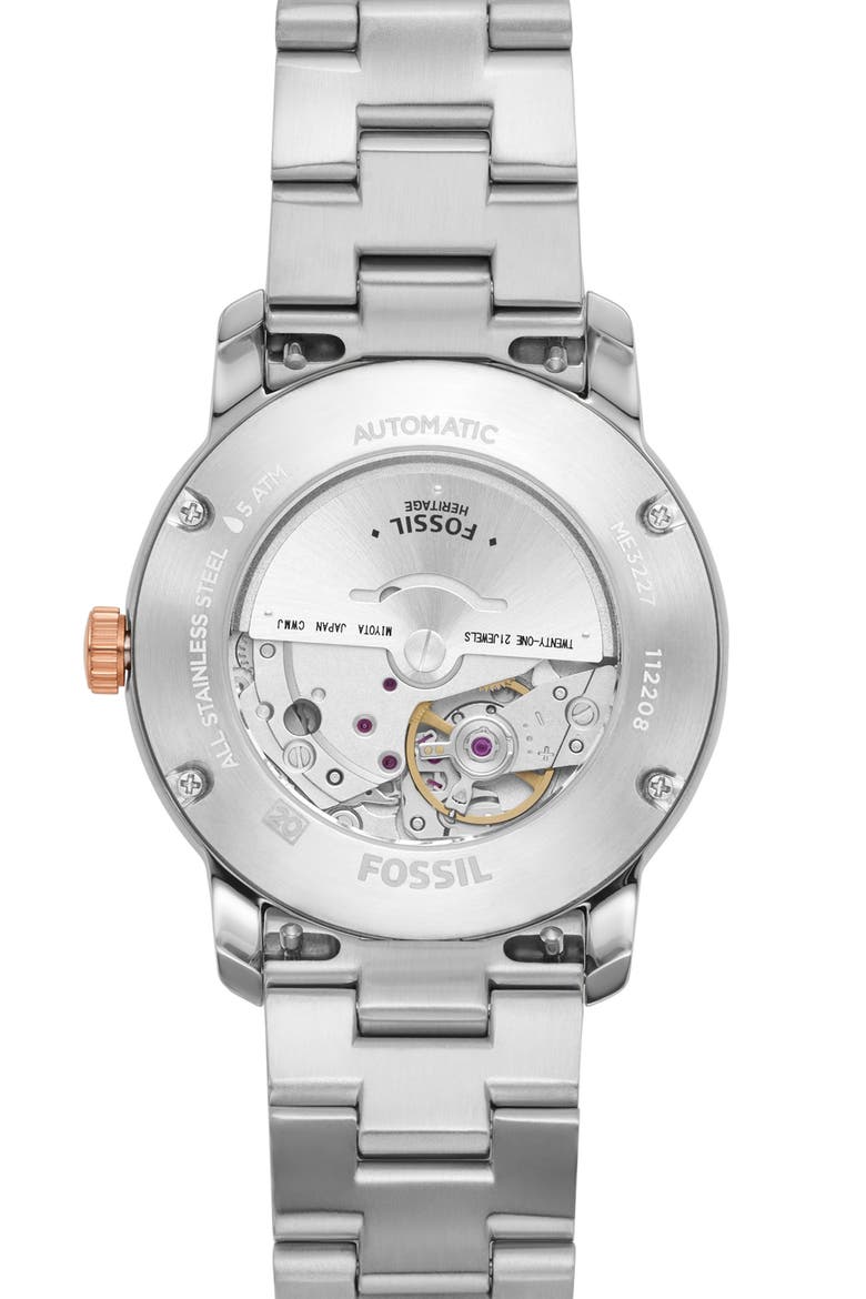 Heritage Bracelet Watch, 38mm, Alternate, color, TWO-TONE ROSE/ SILVER
