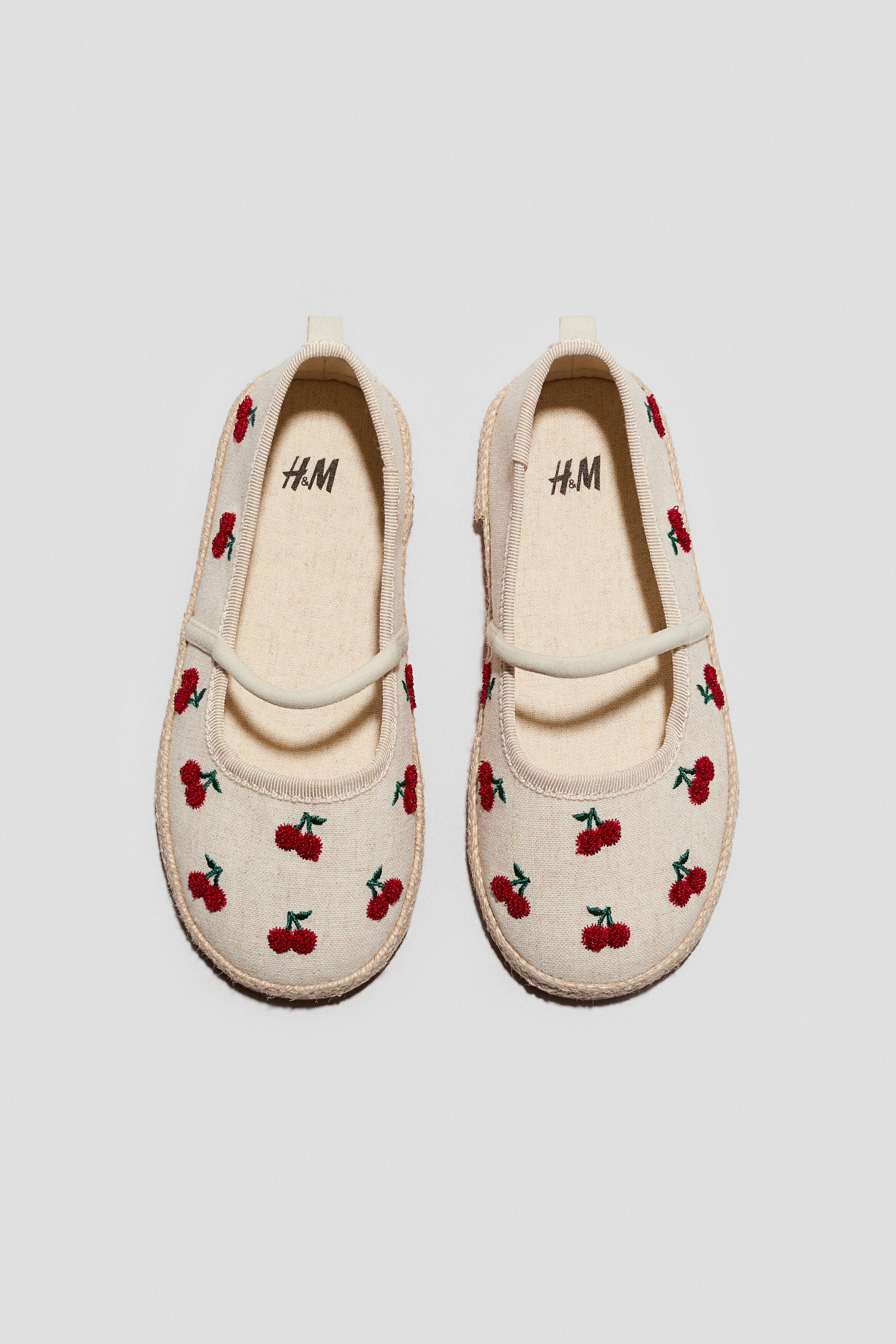 H&M Espadrilles, Alternate, color, Natural Beige/Cherries