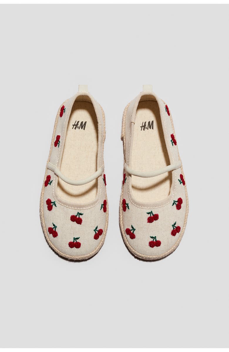 H&M Espadrilles, Alternate, color, Natural Beige/Cherries