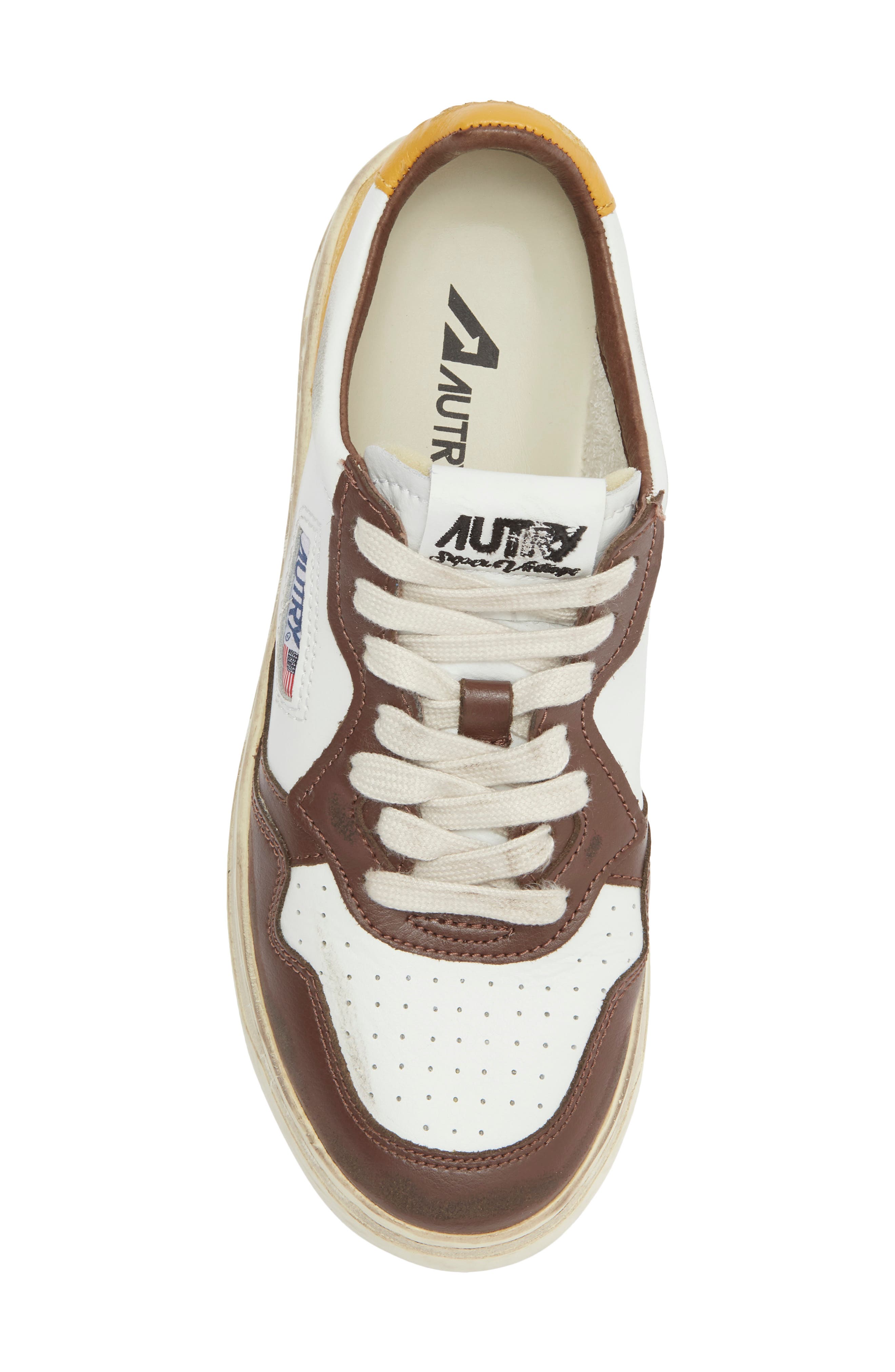 Retro Low Sneaker, Alternate, color, LEAT/ LEAT WHT/ BRN/ HON