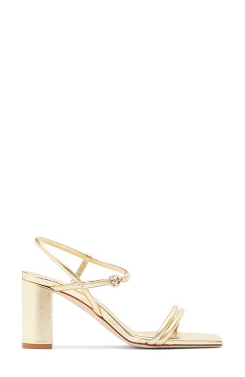 Aeyde Helene Block Heel Sandal In Gold