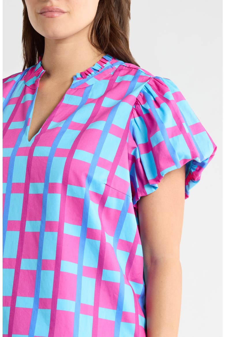 Marvy Checker Top, Alternate, color, FUCHSIA/BLUE