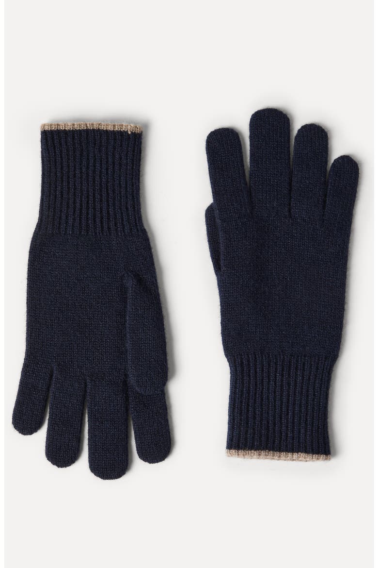 Cashmere knit gloves, Alternate, color, Navy Blue