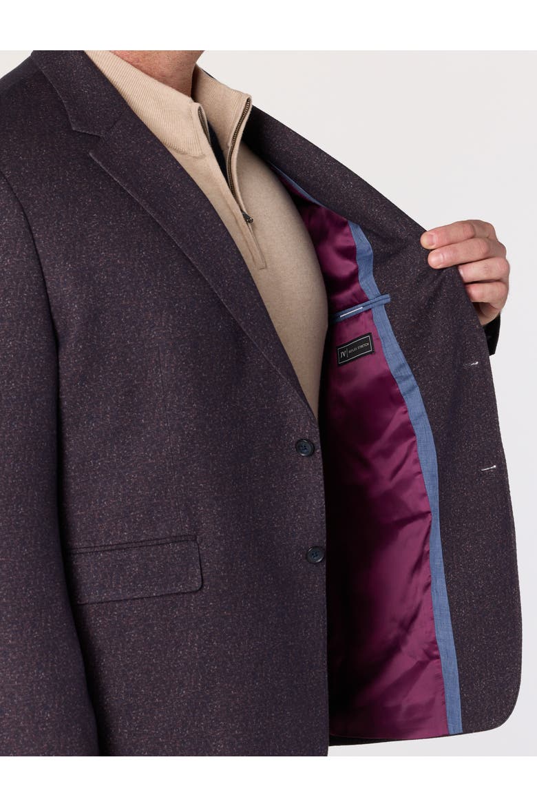 Big & Tall Marled Sport Coat, Alternate, color, BURGUNDY