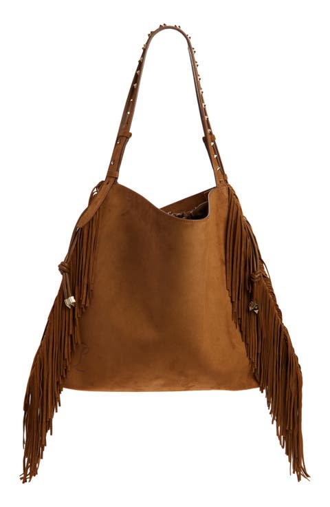 Baggy Fringe Suede Tote