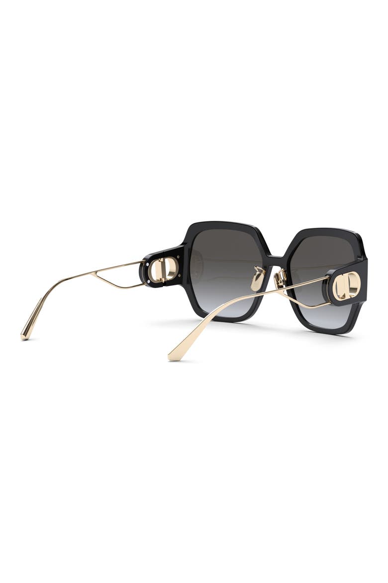 30Montaigne S6U 58MM Square Sunglasses, Alternate, color, SHINY BLACK / GRADIENT SMOKE