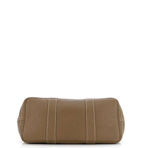 Pre-owned Hermes  Hermes Garden Party Tote Leather 36 In Brown