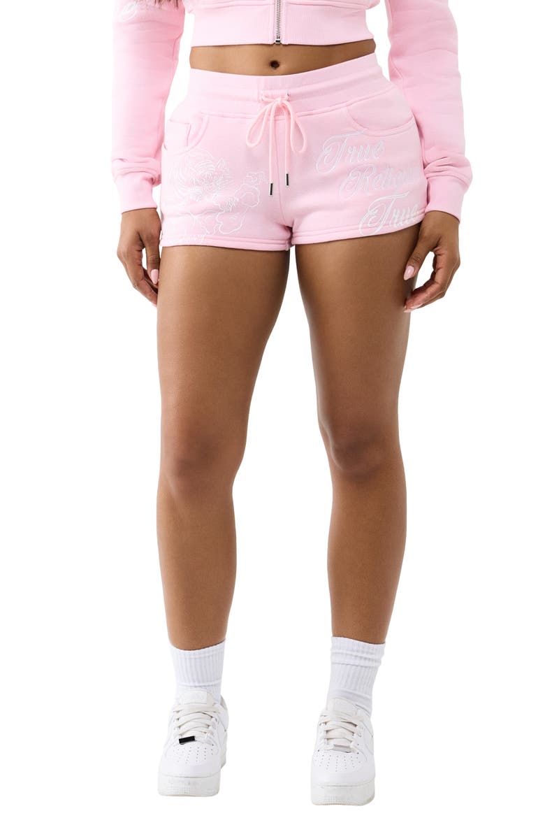 Embroidered Tiger Joey Shorts, Main, color, ORCHID PINK