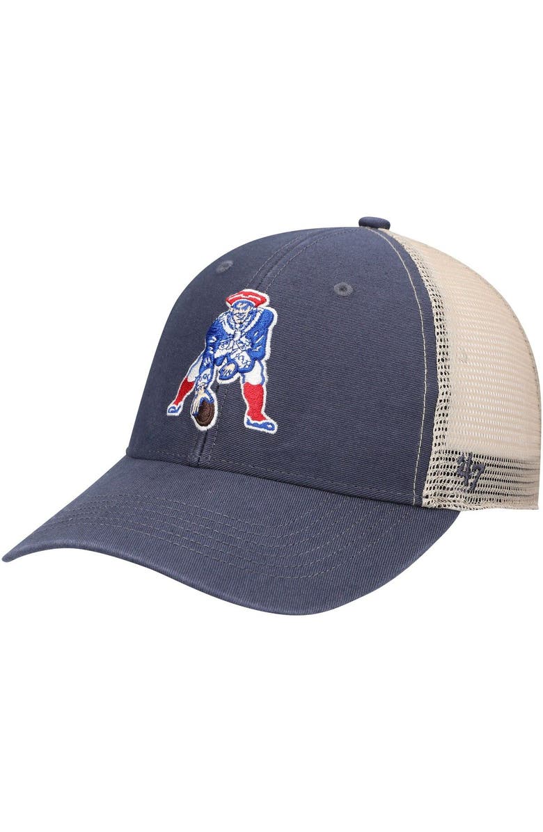 '47 Men's '47 Navy/Natural New England Patriots Flagship MVP Snapback Hat, Main, color,