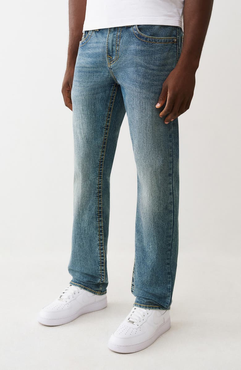 True Religion Ricky Big T Straight Leg Jeans, Alternate, color, Medium Fog Wash