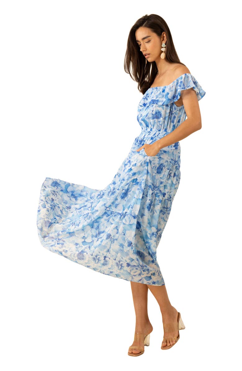 Hale Bob Estelle Chiffon Dress, Alternate, color,