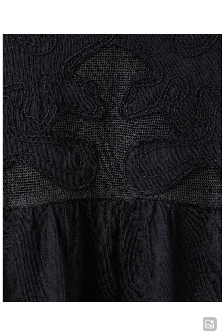 Embroidered Peplum Camisole, Alternate, color, BLACK