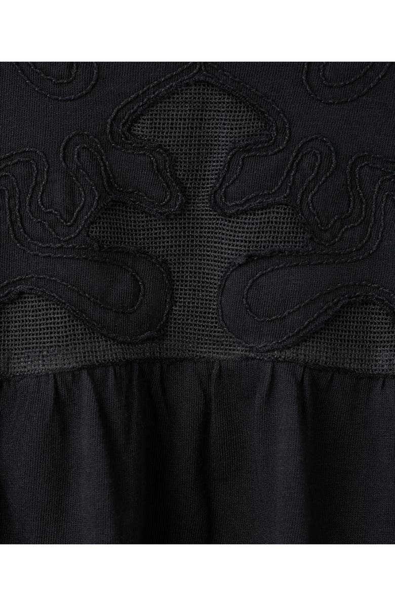 MANGO TEEN Embroidered Peplum Camisole, Alternate, color, Black