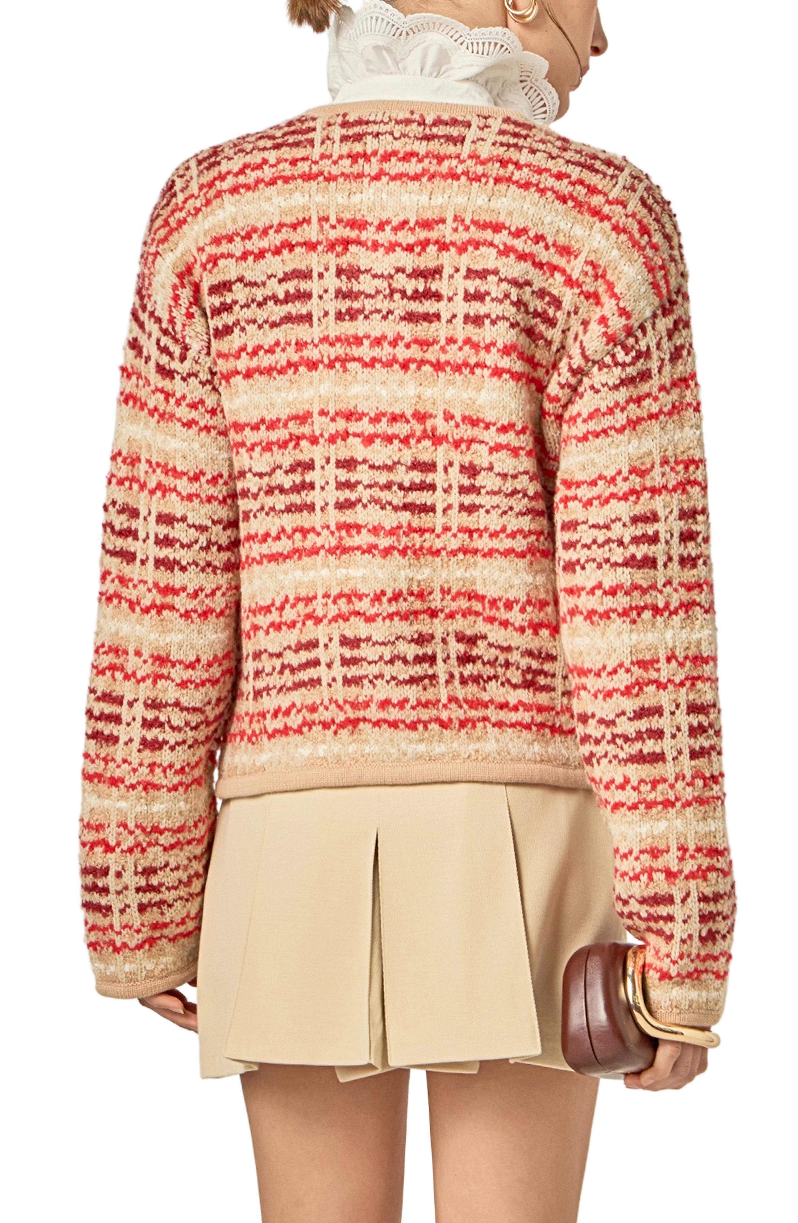 Textured Stripe Wool Blend Jacket - image 2