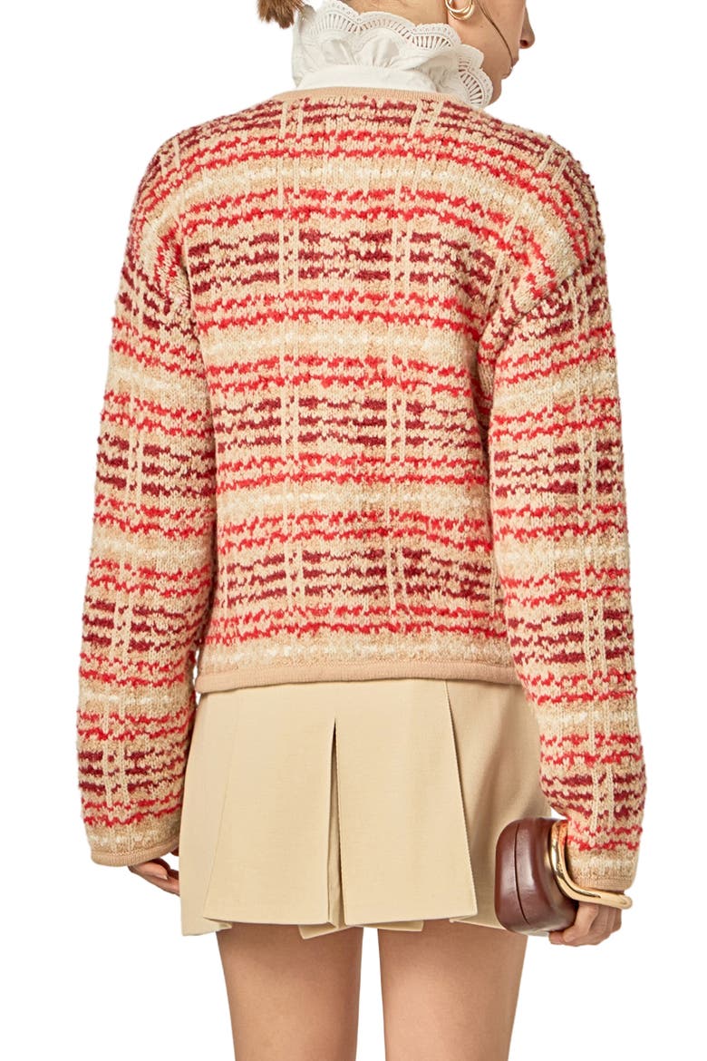 Textured Stripe Wool Blend Jacket, Alternate, color, TAN MULTI