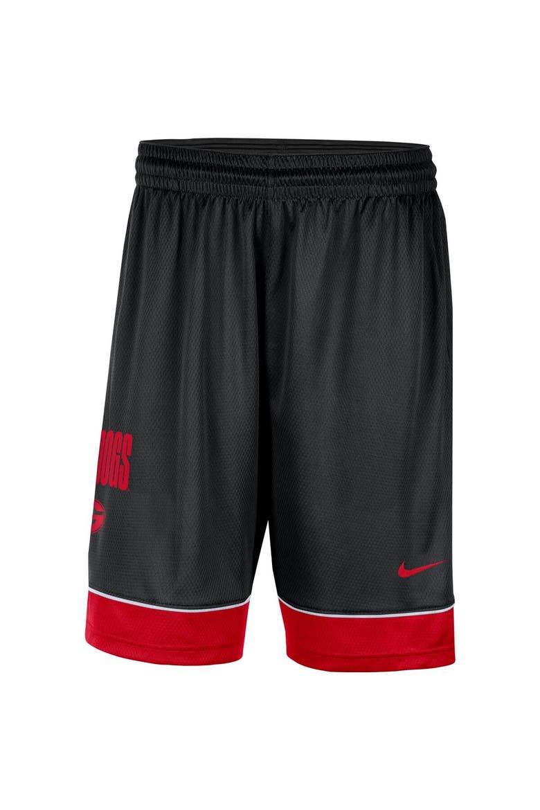 Men's Nike Black Georgia Bulldogs Fast Break Performance Shorts, Alternate, color, Black