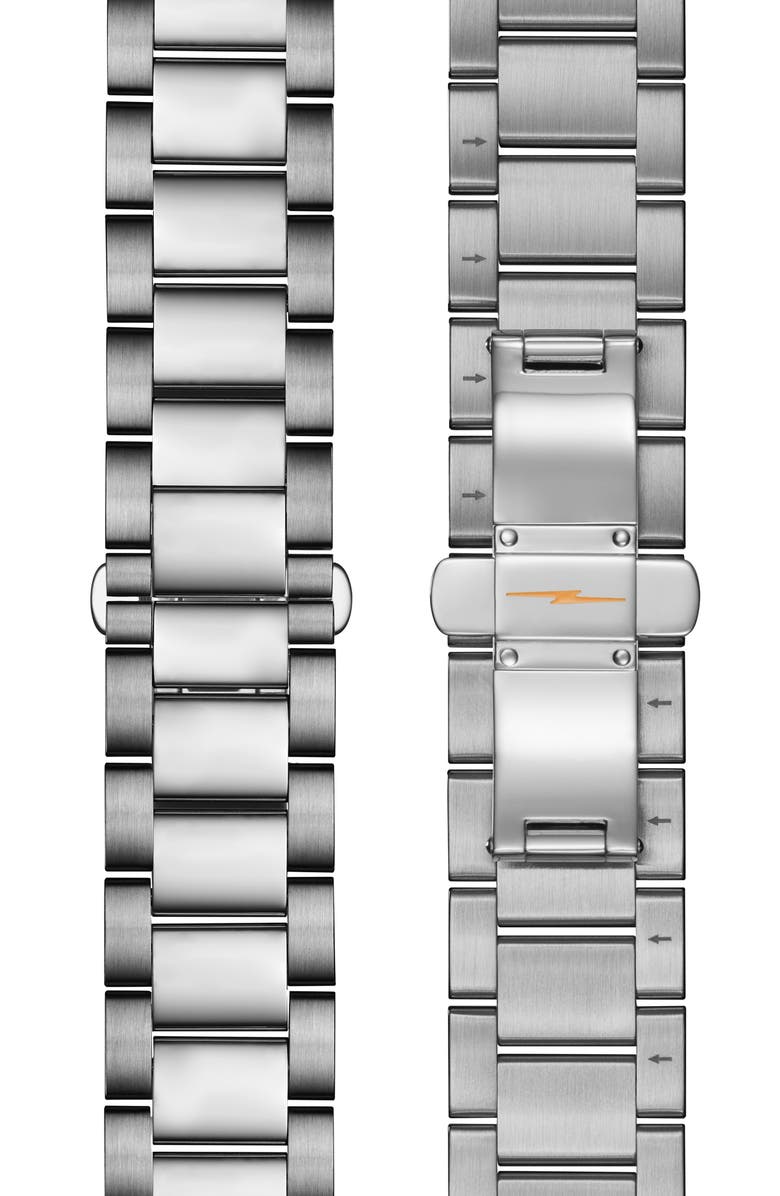 Shinola The Canfield Chronograph Bracelet Watch, 43mm, Alternate, color, Midnight Blue/ Silver