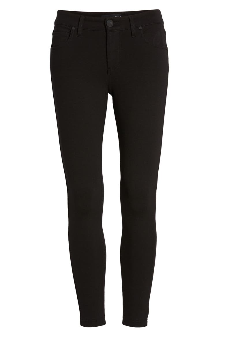 Donna High Waist Ponte Skinny Pants, Alternate, color, BLACK